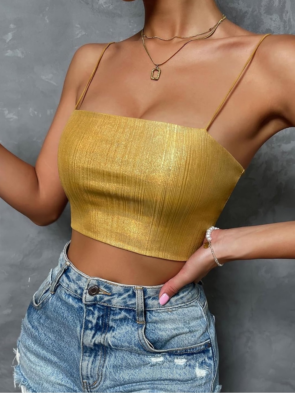Square-Neck Crop Top